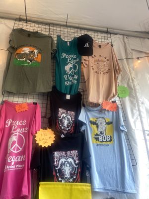 Cutesy Vegan Merch  at Animal Place in Grass Valley
