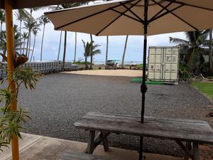 Dining area  at Cafe Nirvana in Kapaa