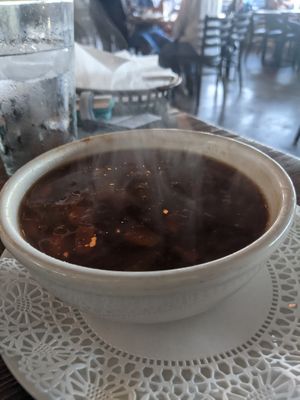 Lentil soup (vegan) at The Greek in Ventura
