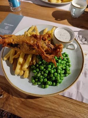 Erpingham house vegan fish and chips at Erpingham House in Edinburgh