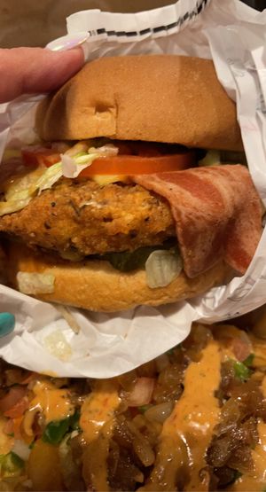 Deluxe Chicken Burger at Project Pollo - Crownhill in San Antonio