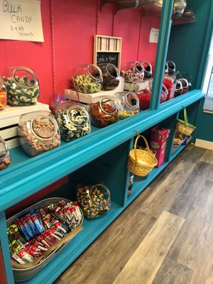 Assorted bulk candy at The Nutmeg Fudge Company in Torrington