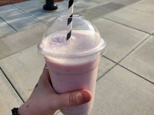 Vegan milk shake at The Nutmeg Fudge Company in Torrington