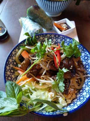 #38 Bún nãm xào and #50 Gỏi Cuốn Đậu at Pho C&P in Aarhus