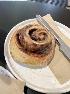 Cinnamon bun   at Tarmachan in Ballater