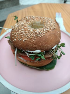 Bagel at iVegan Supershop Da Nang - Healthy Plant Based Cafe in Da Nang