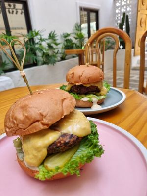 New Burger (not on the menu yet) is the best burger I have ever tried in Vietnam 😍🤤 at iVegan Supershop Da Nang - Healthy Plant Based Cafe in Da Nang