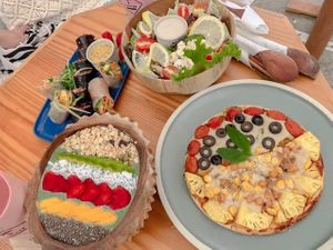 With delicious food 😋  at iVegan Supershop Da Nang - Healthy Plant Based Cafe in Da Nang