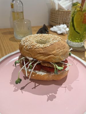 Tempeh bagel  at iVegan Supershop Da Nang - Healthy Plant Based Cafe in Da Nang