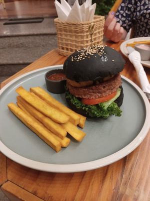 Ohana pineapple burger at iVegan Supershop Da Nang - Healthy Plant Based Cafe in Da Nang