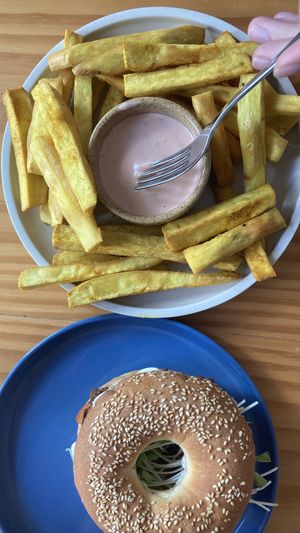 Big portion of sweet potato chips  at iVegan Supershop Da Nang - Healthy Plant Based Cafe in Da Nang