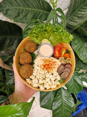 Falafel bowl at iVegan Supershop Da Nang - Healthy Plant Based Cafe in Da Nang