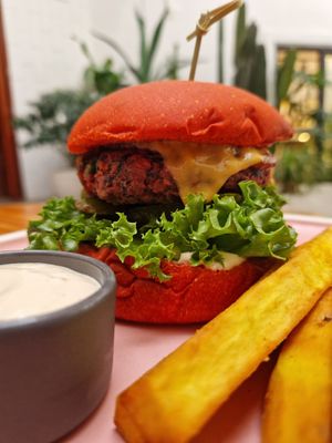 Burger at iVegan Supershop Da Nang - Healthy Plant Based Cafe in Da Nang