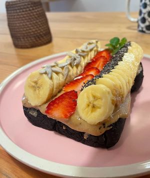 Peanut butter toast at iVegan Supershop Da Nang - Healthy Plant Based Cafe in Da Nang