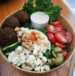 falafel bowl at iVegan Supershop Da Nang - Healthy Plant Based Cafe in Da Nang