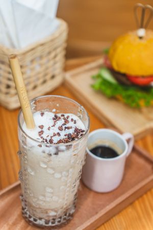 coconut coffee at iVegan Supershop Da Nang - Healthy Plant Based Cafe in Da Nang