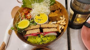 tempeh bowl at iVegan Supershop Da Nang - Healthy Plant Based Cafe in Da Nang