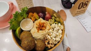 Falafel bowl at iVegan Supershop Da Nang - Healthy Plant Based Cafe in Da Nang