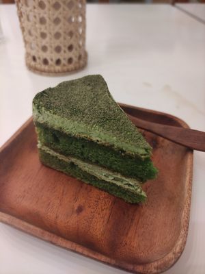 Matcha cake at iVegan Supershop Da Nang - Healthy Plant Based Cafe in Da Nang