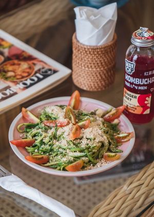Zucchini spaghetti at iVegan Supershop Da Nang - Healthy Plant Based Cafe in Da Nang