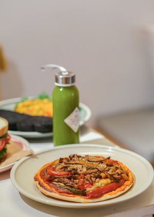 Aloha pizza at iVegan Supershop Da Nang - Healthy Plant Based Cafe in Da Nang