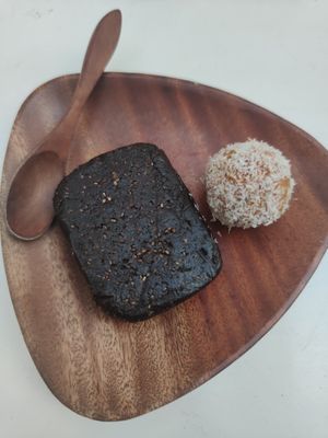 Chocolate brownie & carrot ball at iVegan Supershop Da Nang - Healthy Plant Based Cafe in Da Nang