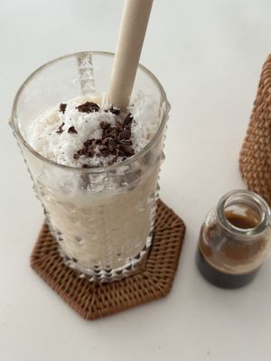 Coconut coffee  at iVegan Supershop Da Nang - Healthy Plant Based Cafe in Da Nang