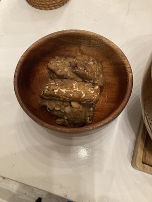 Marinated tempeh  at iVegan Supershop Da Nang - Healthy Plant Based Cafe in Da Nang