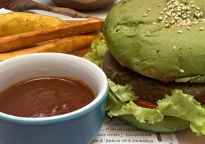 Beyond burger at iVegan Supershop Da Nang - Healthy Plant Based Cafe in Da Nang