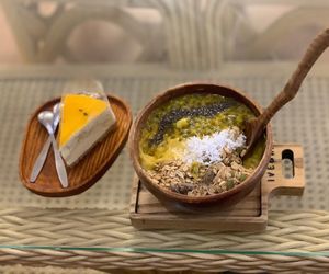 Mango smoothie bowl and passion cheese cake  at iVegan Supershop Da Nang - Healthy Plant Based Cafe in Da Nang