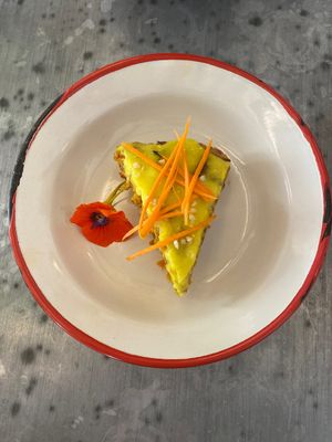 Vegan carrot cake at Local in Sibiu