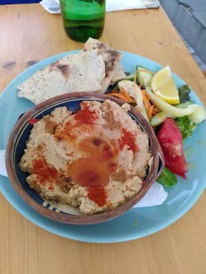 Hummous dish at Local in Sibiu