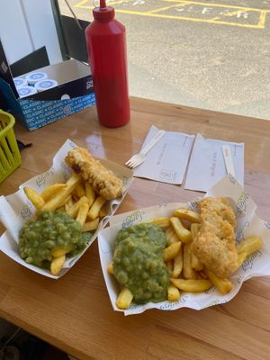 Vish and chips  at Saving Nemo in Darlington