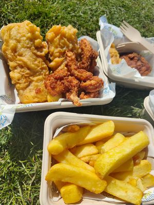 Fish and Cajun prawns at Saving Nemo in Darlington