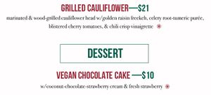 some of the vegan options at Hopleaf in Chicago