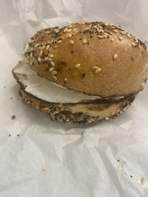Everything bagel  at Rubinstein Bagels in Seattle