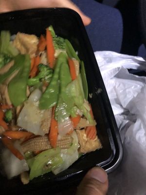 Steam vegetables and tofu   at Thai Silk in Orlando