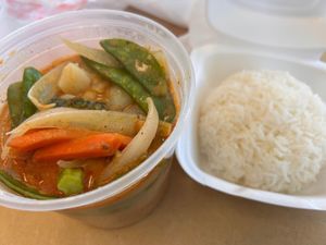 Massaman curry with Veggies at Thai Silk in Orlando