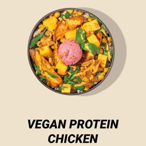 Vegan protein chicken bowl vegan at Gym Cook in Munich