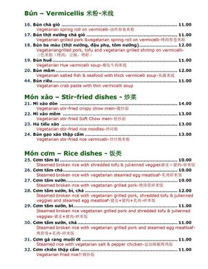 Menu pg 2 at Tam An in Calgary