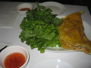 Banh Xeo crepe at Tam An in Calgary
