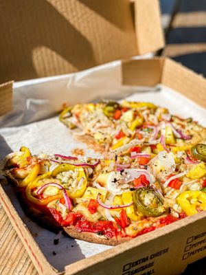 V/gf pizza at The Original Papa Nicks in Asheville