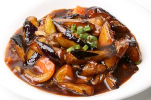 Sichuan Eggplant and Tomatoes at Bo Lings - Jefferson St in Kansas City