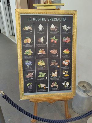 Menu that indicates allergens and vegan options at Portogallo in Padua