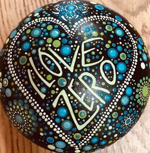 I Love Zero paper weight painted by local artist. at I Love Zero in Pocklington