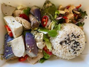 Green Hulk curry at Savor of Life in Kuala Lumpur