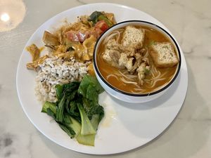 Mix of laksa & Penang curry   at Savor of Life in Kuala Lumpur