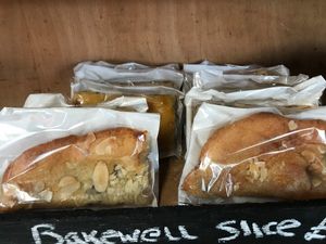 Small bakewell slices  at Kelsall Cycles in Tarporley
