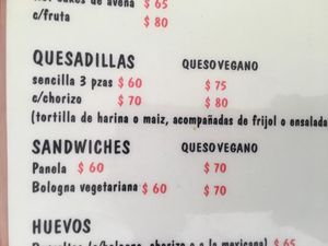 menu  at Verde Limón in Manzanillo