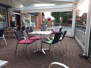 Seating outside. Has a removeable roof for bad weather. at Dal Cin in Wathlingen